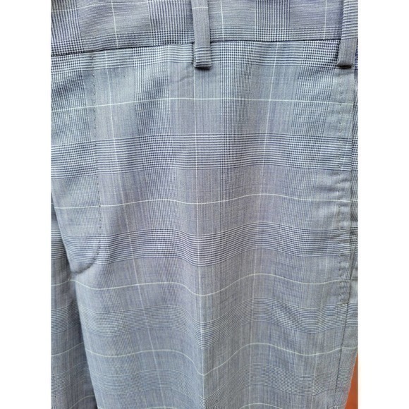 Zanella For Nordstrom's Blue Devon Glen Plaid, Men's Wool Dress‎ Pant - Picture 7 of 13
